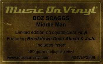 LP Boz Scaggs: Middle Man CLR | LTD 607210