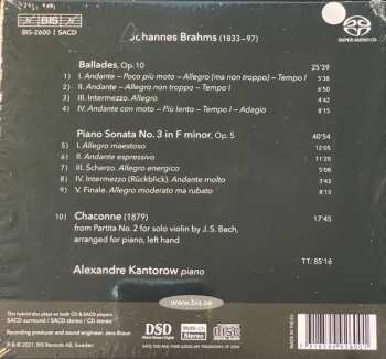 SACD Johannes Brahms: Piano Sonata No. 3 / Chaconne (Bach) / Four Ballades 561819