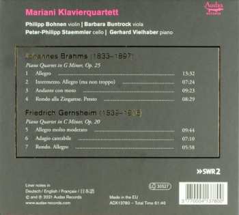 CD Johannes Brahms: Piano Quartets (Vol. 1) 613363