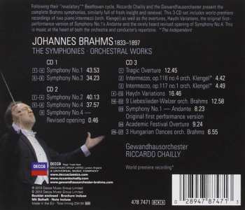 3CD Johannes Brahms: The Symphonies 422462