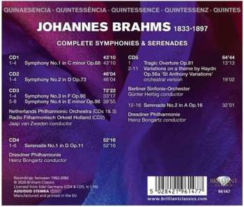 5CD/Box Set Johannes Brahms: Complete Symphonies & Serenades 575379