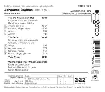 SACD Johannes Brahms: Complete Piano Trios Vol. 1 555720