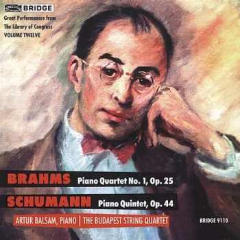 Album Brahms/schumann: Artur Balsam & The Budapest String Quartet