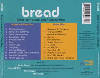 CD Bread: Baby I'm-A Want You / Guitar Man 605617