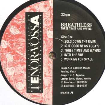 LP Breathless: Three Times And Waving 601304