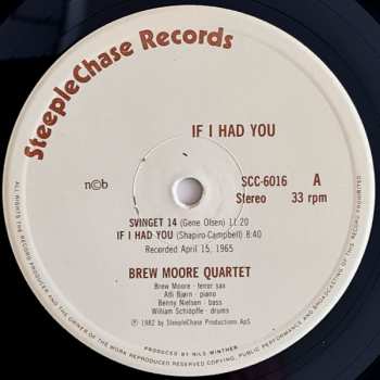 LP The Brew Moore Quartet: If I Had You 656582