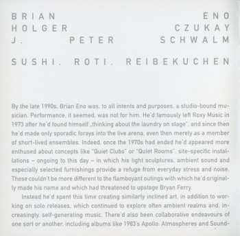 CD Brian Eno: Sushi. Roti. Reibekuchen 625733