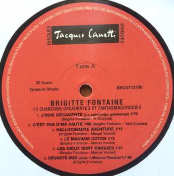 LP Brigitte Fontaine: 13 Chansons Décadentes Et Fantasmagoriques 358404