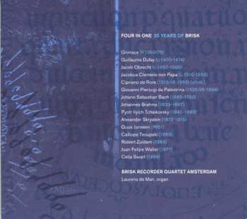 CD Brisk Recorder Quartet Amsterdam: Four in One: 35 Years of Brisk LTD | NUM 573369