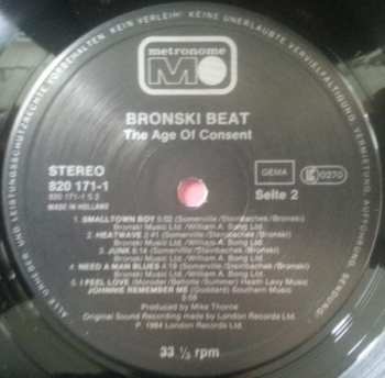 LP Bronski Beat: The Age Of Consent 648696