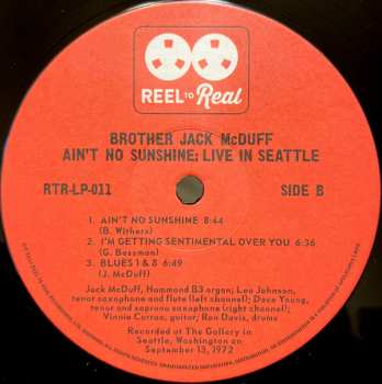 2LP Brother Jack McDuff: Ain't No Sunshine - Live In Seattle DLX | LTD | NUM 567262