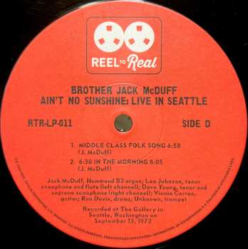 2LP Brother Jack McDuff: Ain't No Sunshine - Live In Seattle DLX | LTD | NUM 567262