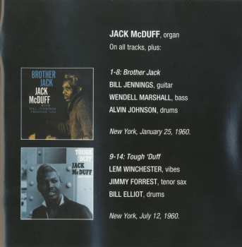 CD Brother Jack McDuff: Brother Jack + Tough 'Duff 96488