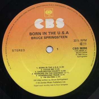 LP Bruce Springsteen: Born In The U.S.A. 614844