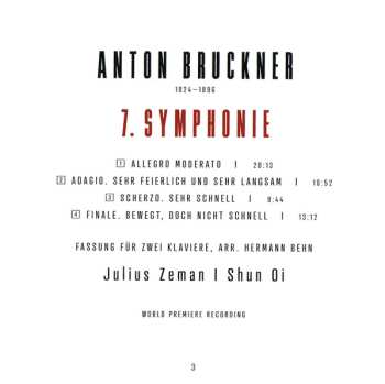 CD Anton Bruckner: 7. Symphonie – Fassung Für Zwei Klaviere 621090