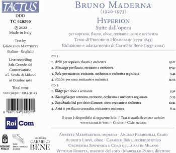 2CD Bruno Maderna: Hyperion - Suite Dall'Opera 557055