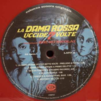 2LP Bruno Nicolai: La Dama Rossa Uccide 7 Volte (Colonna Sonora Originale) LTD 306753