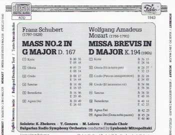 CD Bulgarian Radio Symphony Orchestra: Mass No.2 In G Major D. 167 / Missa Brevis In D Major K.94 (186h) 597356