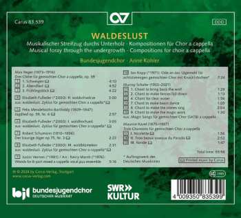 CD Bundesjugendchor: Waldeslust (Musikalischer Streifzug Durchs Unterholz (Kompositionen Für Chor A Cappella)  620458