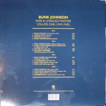 2LP Bunk Johnson: Rare And Unissued Masters Volume One (1943-1945) LTD | CLR 361860