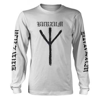 Merch Burzum: Tričko S Dlouhým Rukávem Rune (white)