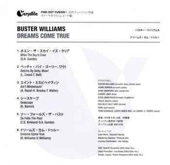 CD Buster Williams: Dreams Come True LTD 613216