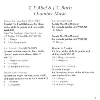 CD Johann Christian Bach: Chamber Music 609386