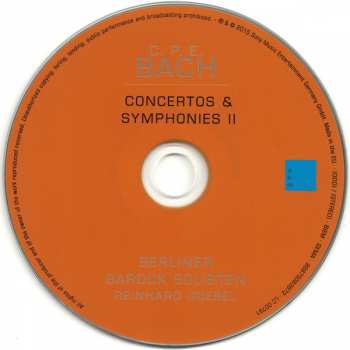 CD Carl Philipp Emanuel Bach: Concertos & Symphonies II 402744