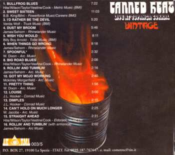 CD Canned Heat: Live At Topanga Corral / Vintage DIGI 565952