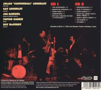 2CD Cannonball Adderley: Burnin' In Bordeaux: Live in France 1969 DLX | LTD 558871