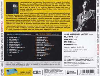 2CD Cannonball Adderley: Somethin' Else (The Stereo & Mono Versions) 547021