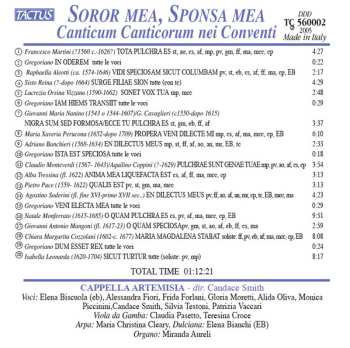 CD Cappella Artemisia: Soror Mea, Sponsa Mea (Il Cantico Dei Cantici Nei Conventi Italiani Tra Cinquecento E Seicento) 556171