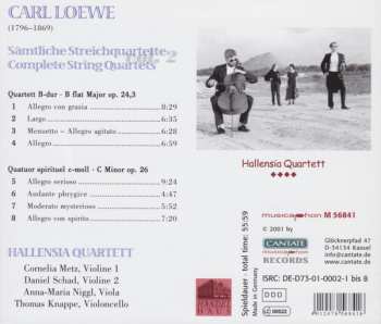 CD Carl Loewe: Sämtliche Streichquartette = Complete String Quartets (Vol. 2: Op. 24.3 - Op. 26) 615183