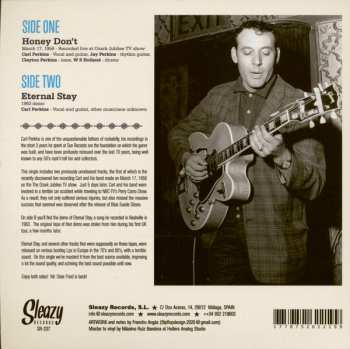 SP Carl Perkins: Honey Don't ( Live'56 ) / Eternal Stay ( '63 Demo )  580756