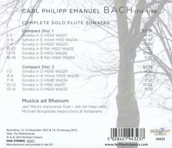 2CD Carl Philipp Emanuel Bach: Complete Solo Flute Sonatas 281743