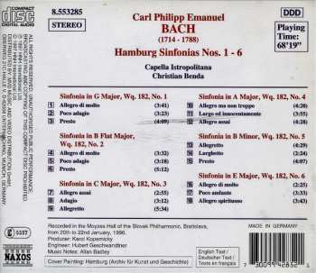 CD Carl Philipp Emanuel Bach: Hamburg Sinfonias Nos. 1 - 6 433731