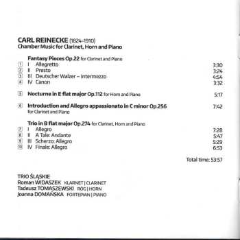 CD Carl Reinecke: Chamber Music For Clarinet, Horn And Piano 601037