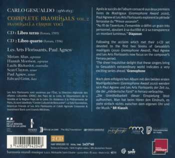 2CD Carlo Gesualdo: Madrigali - Libri Terzo & Quatro 546703