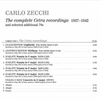 2CD Carlo Zecchi: The Complete Cetra Solo Recordings And Selected Additional 78s 348877