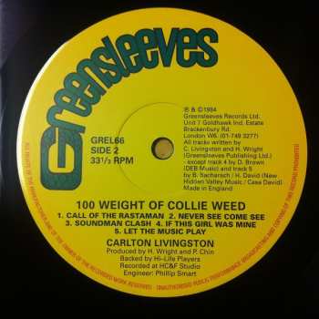 LP Carlton Livingston: 100 Weight Of Collie Weed 606449