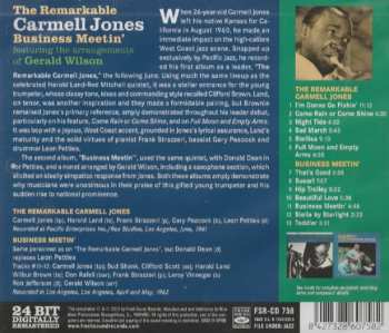 CD Carmell Jones: The Remarkable Carmell Jones / Business Mettin' 637237