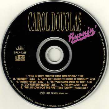 CD Carol Douglas: Burnin' 584221