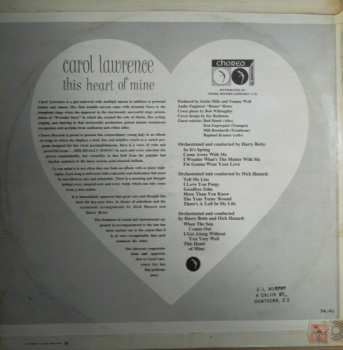 LP Carol Lawrence: This Heart Of Mine 611159