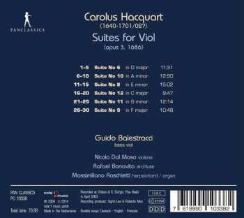 CD Carolus Hacquart: Suites For Viol (Opus 3, 1686) 640365