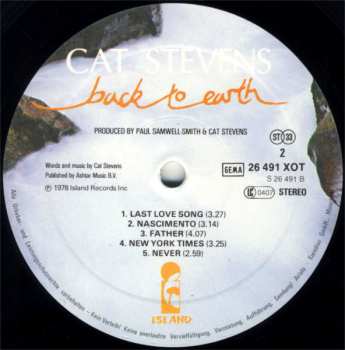 LP Cat Stevens: Back To Earth 648715