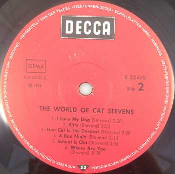 LP Cat Stevens: The World Of Cat Stevens 651155