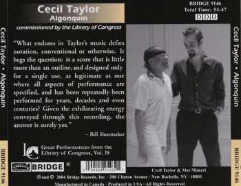 CD Cecil Taylor: Algonquin 516932