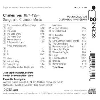 CD Charles Ives: In The Alley: Songs And Chamber Music 599799