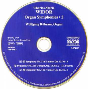 CD Charles-Marie Widor: Organ Symphonies • 2 324166