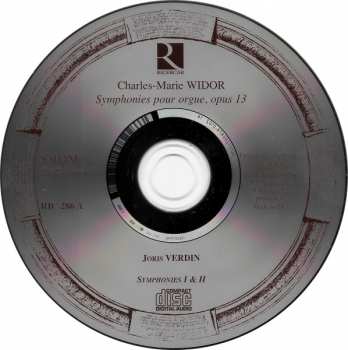 2CD Charles-Marie Widor: Symphonies Pour Orgue, Op. 13 329522